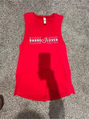 Bella Canvas Red 'Barre Lover' Muscle Tank